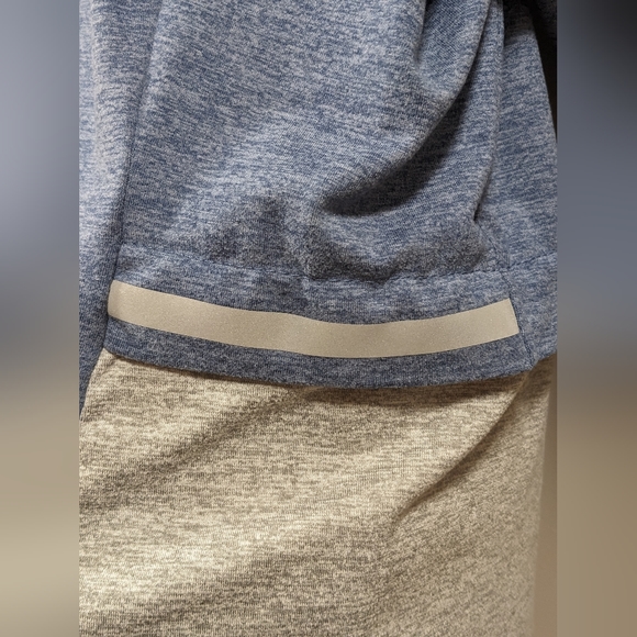 Serene Tangerine Denim Heather Lt Gray Hoodie Sweats Soft Pullover small - Picture 4 of 7